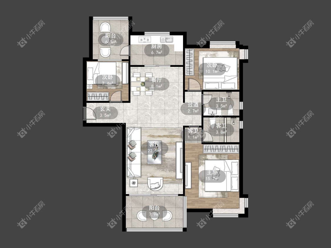 镇江碧桂园在售二手房源户型图_小牛看房