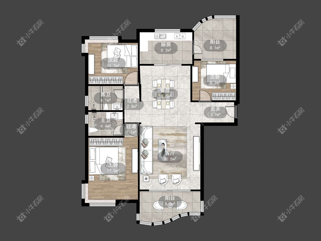 镇江碧桂园在售二手房源户型图_小牛看房
