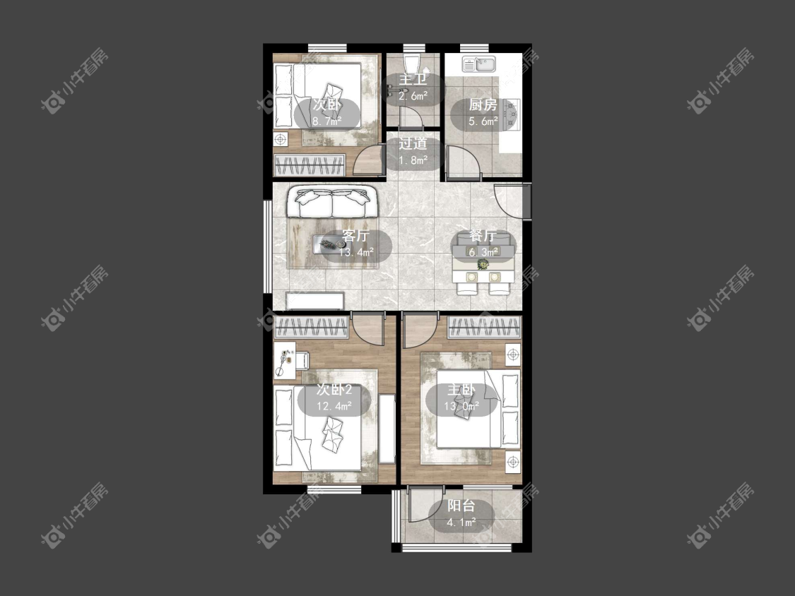 镇江幸福小区在售二手房源户型图_小牛看房