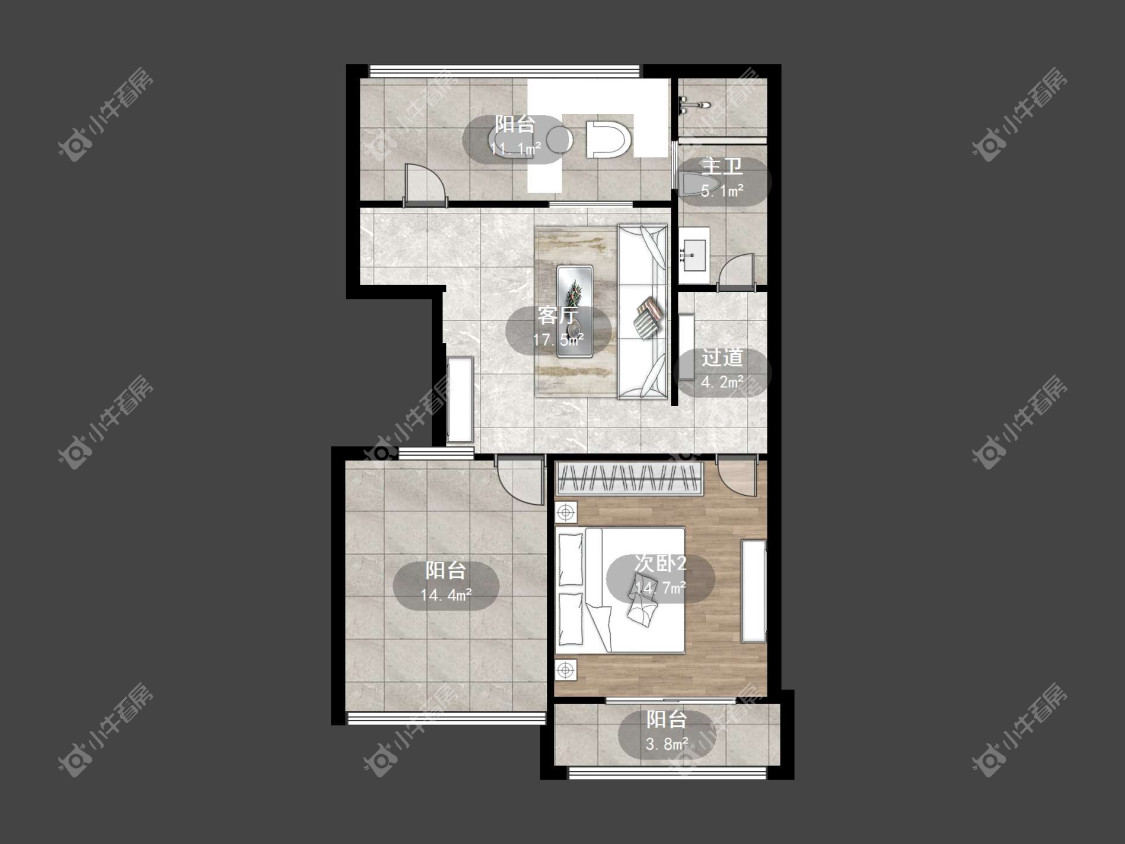 镇江府前星座在售二手房源户型图_小牛看房