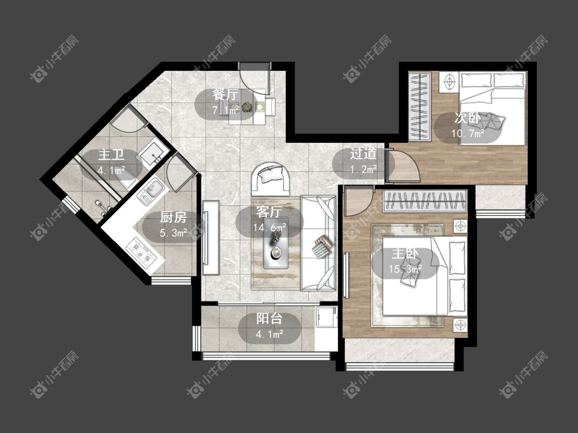 镇江恒大名都一期在售二手房源户型图_小牛看房