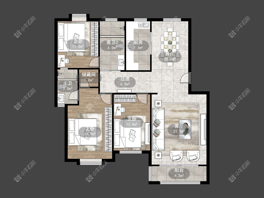 镇江普善人家在售二手房源户型图_小牛看房