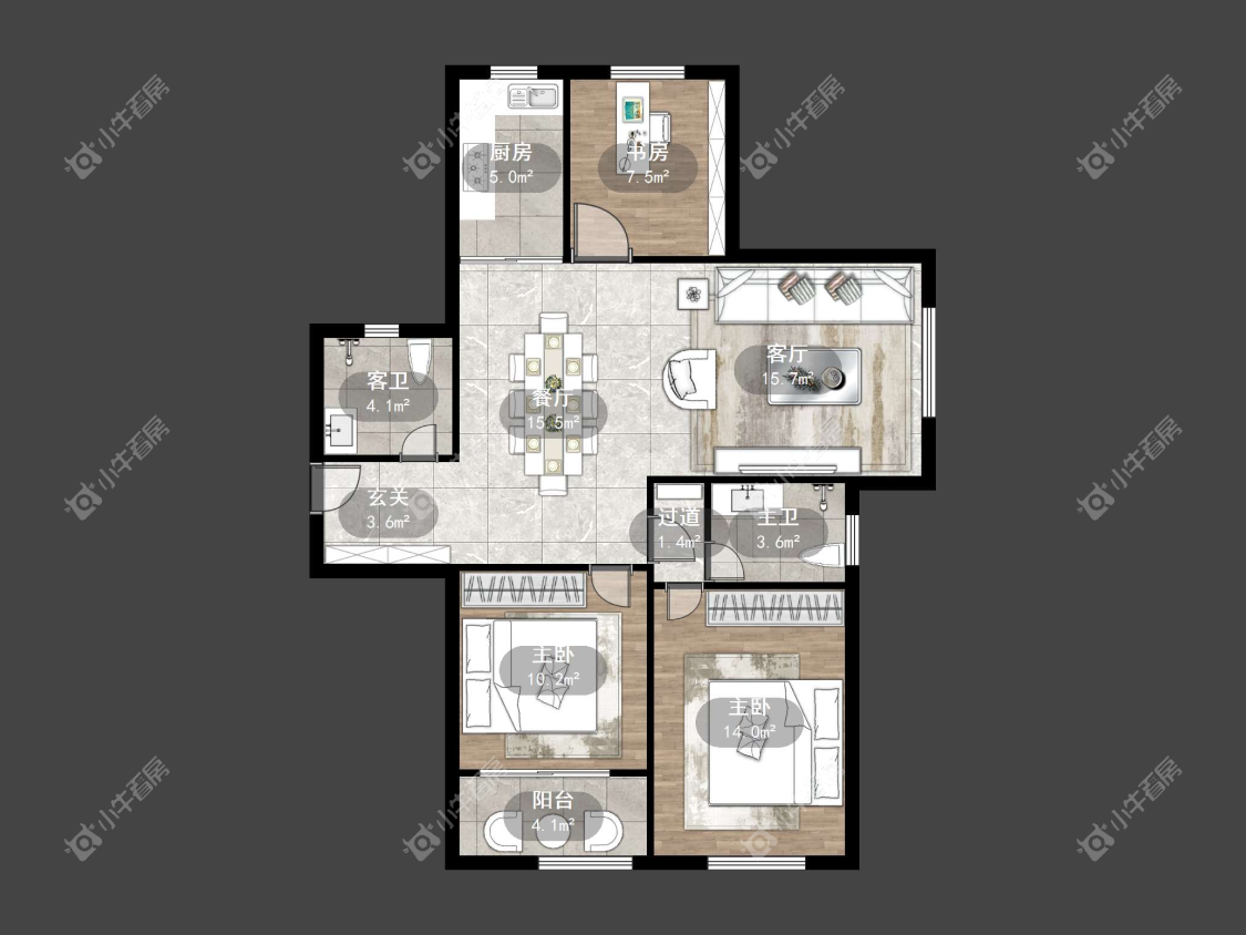 镇江缇香花园二期在售二手房源户型图_小牛看房