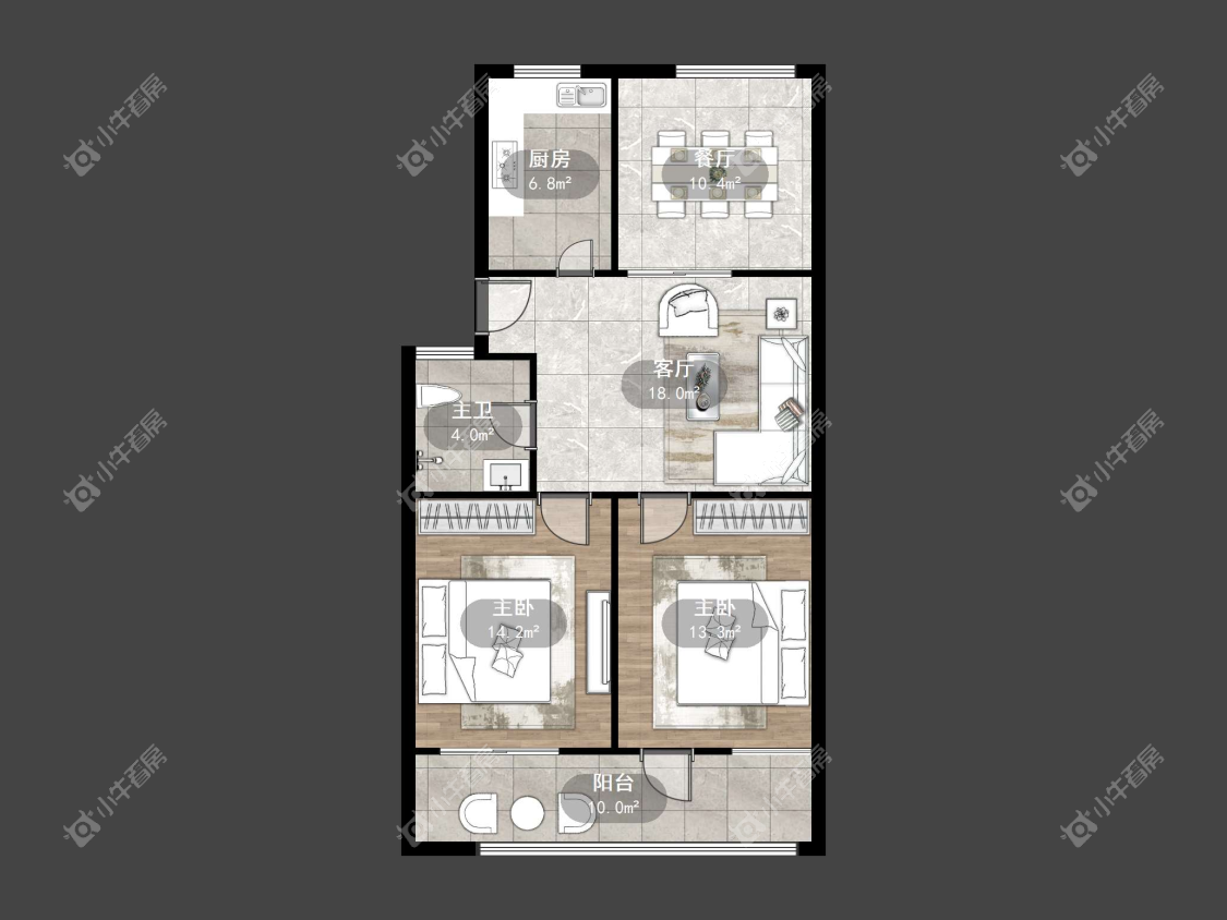 镇江兰信公寓在售二手房源户型图_小牛看房