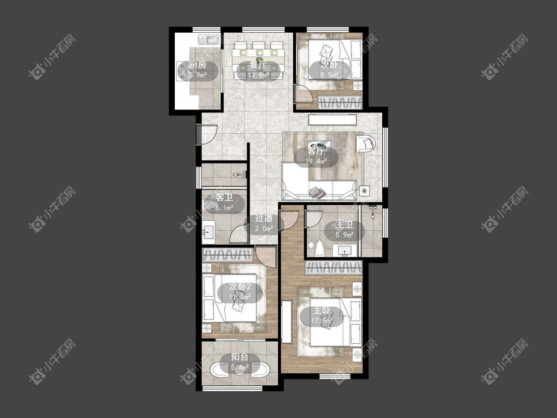 镇江上善雅苑在售二手房源户型图_小牛看房