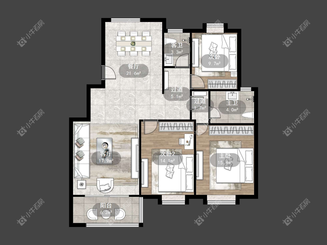 镇江凰嘉花苑在售二手房源户型图_小牛看房