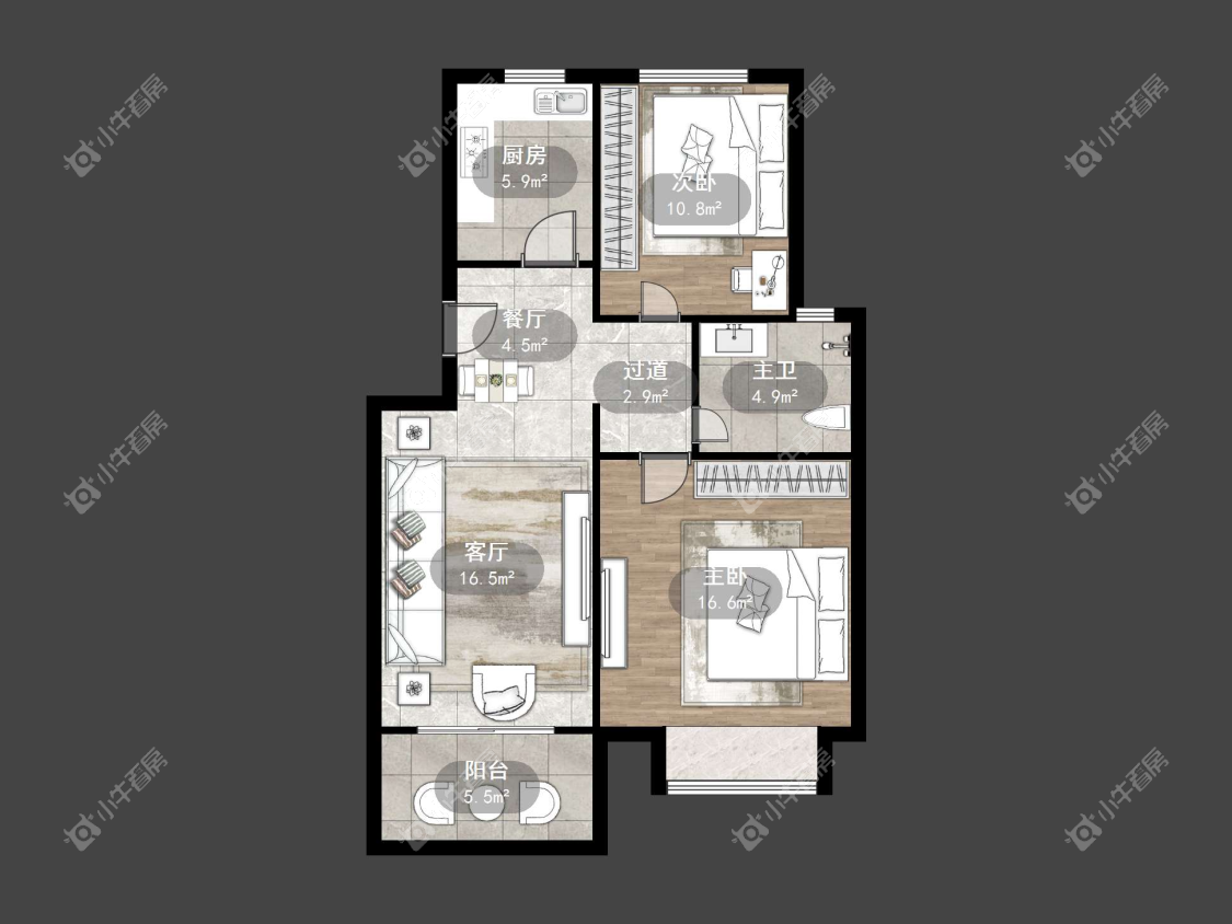 镇江紫竹园在售二手房源户型图_小牛看房