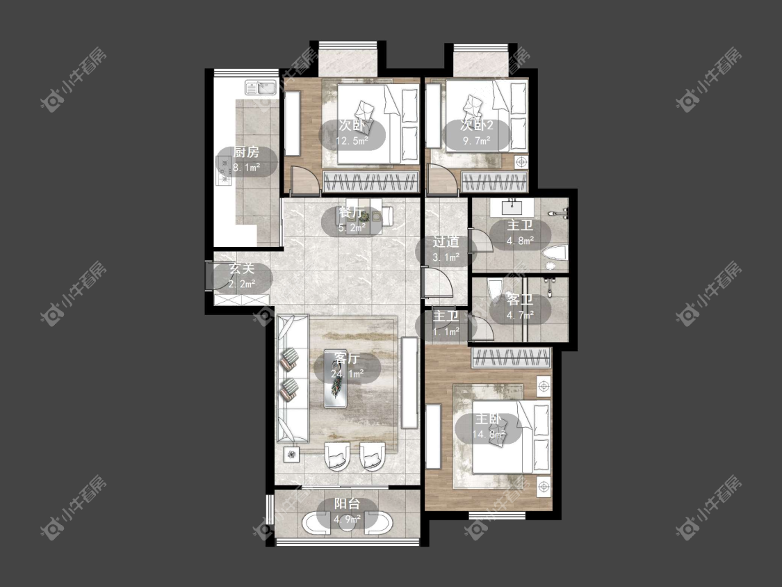 镇江丹金人家在售二手房源户型图_小牛看房
