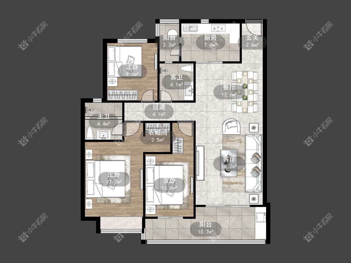 镇江恒大名都二三期在售二手房源户型图_小牛看房