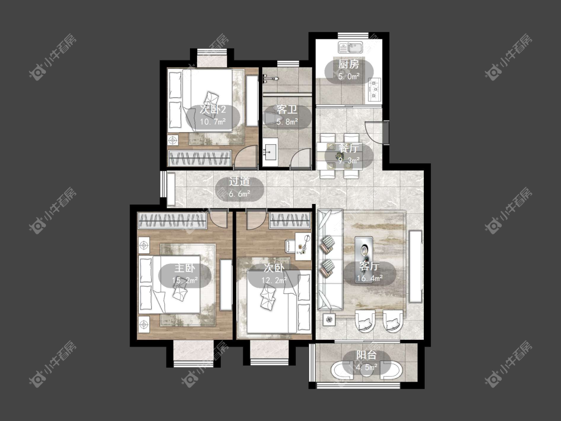 镇江凰嘉花苑在售二手房源户型图_小牛看房