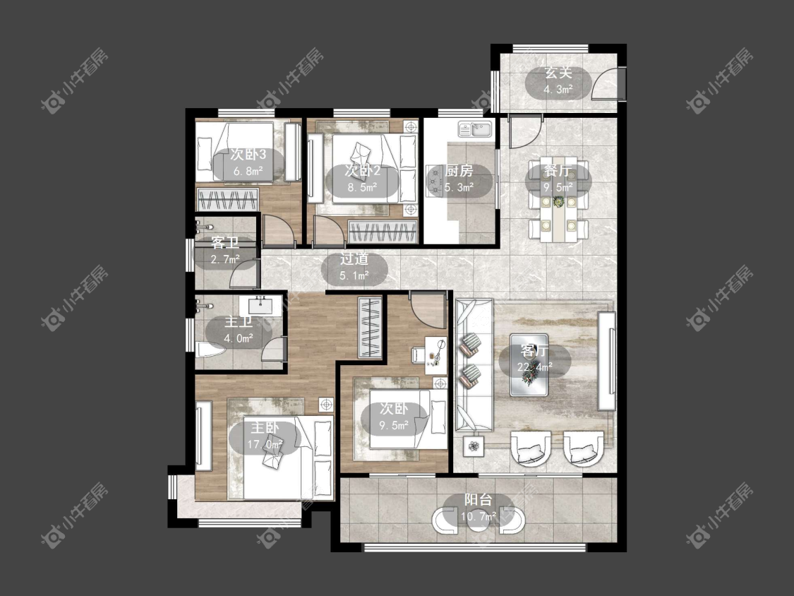 镇江中南熙悦城中南二期在售二手房源户型图_小牛看房