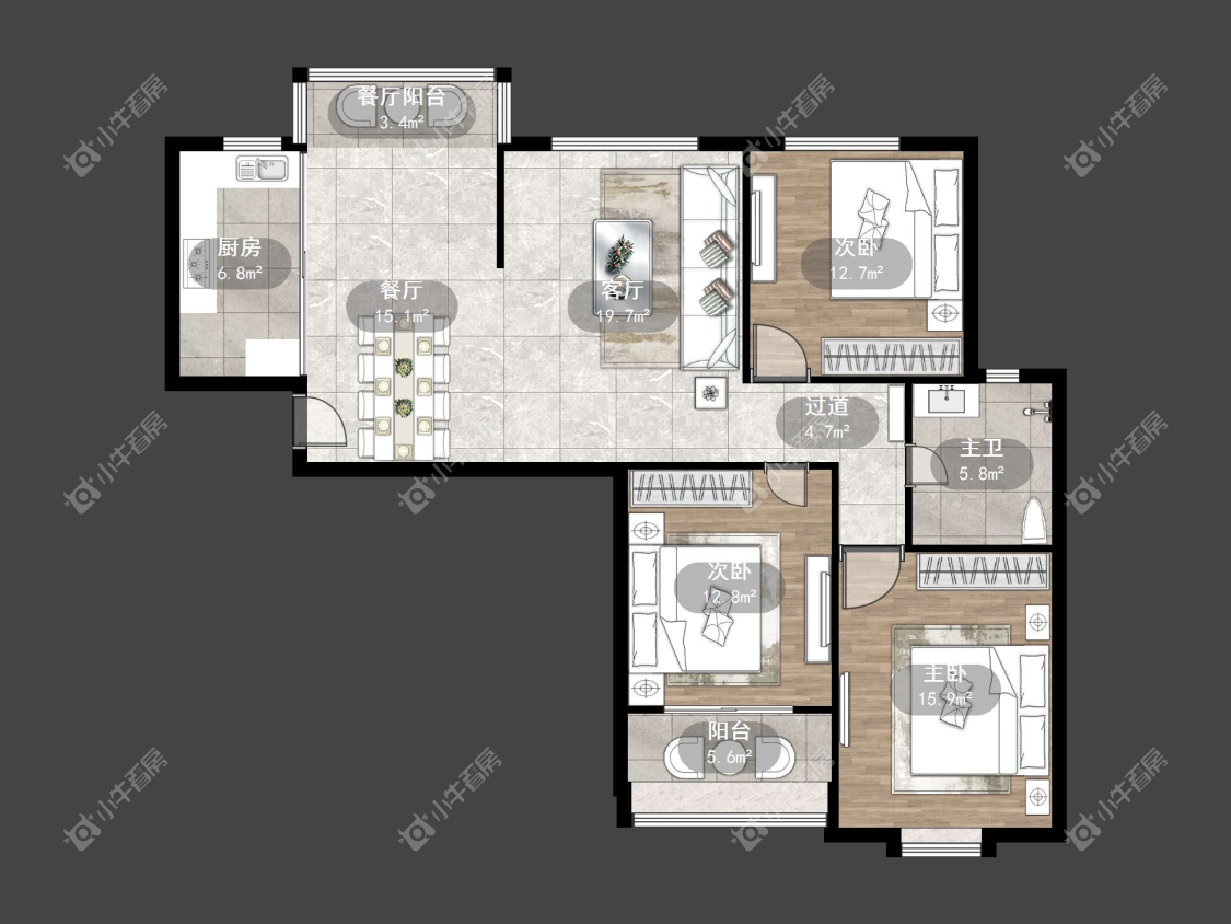 镇江和谐里在售二手房源户型图_小牛看房