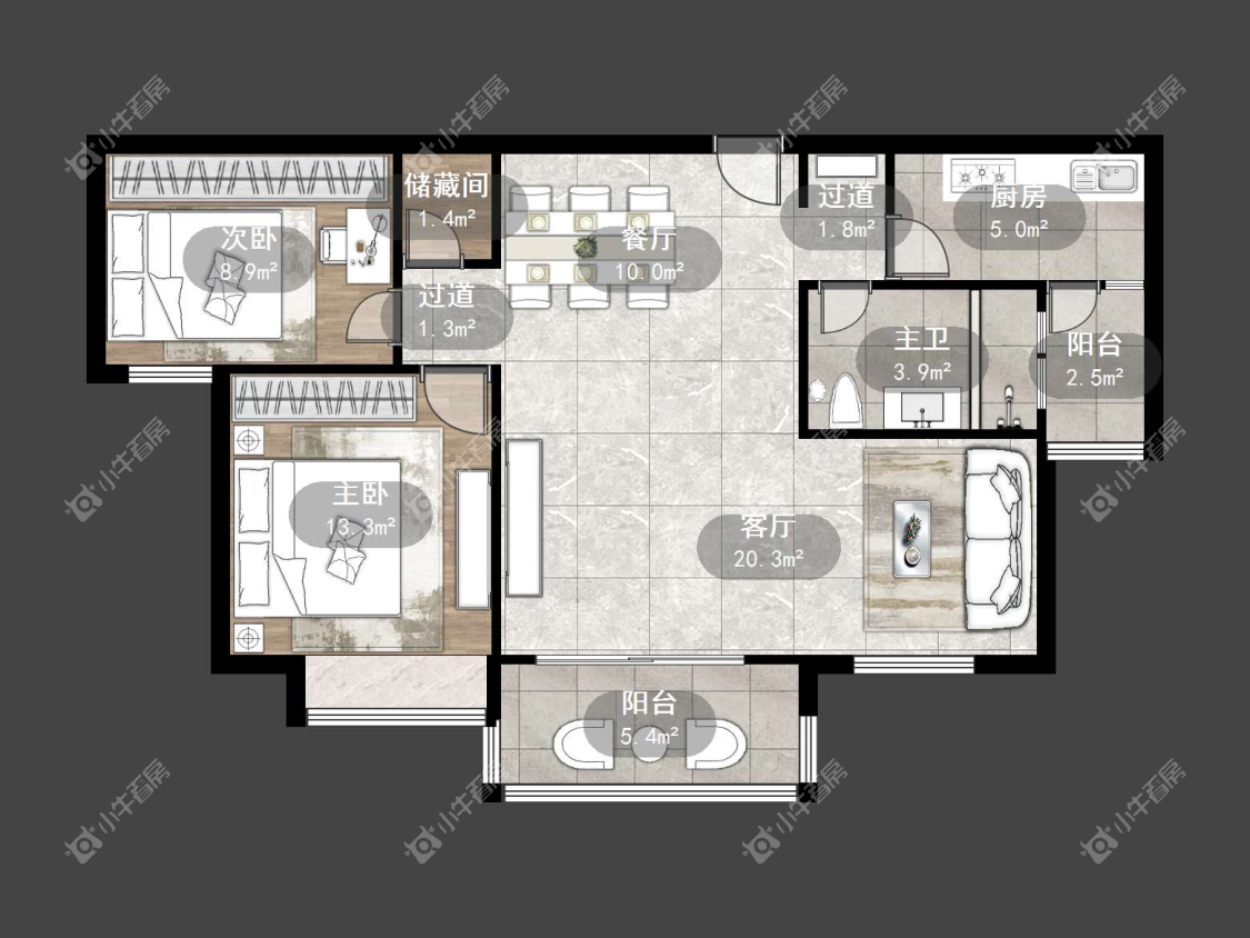 镇江恒大城在售二手房源户型图_小牛看房