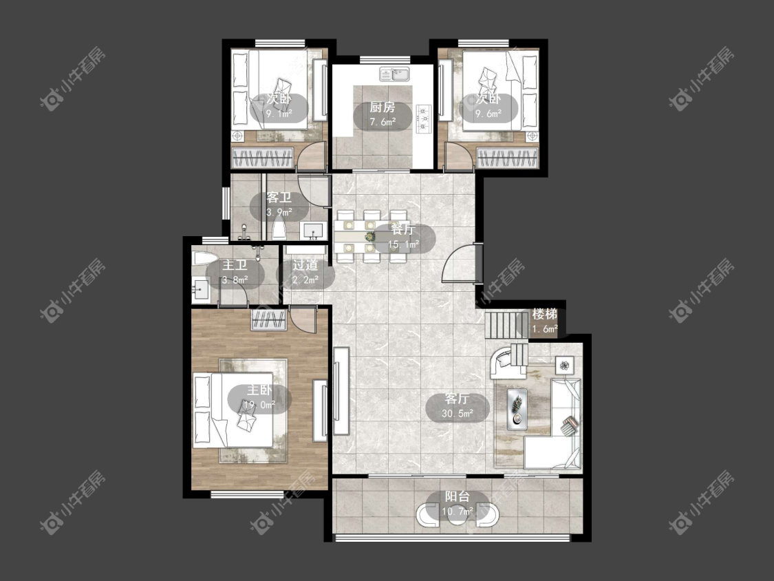 镇江中南熙悦城中南二期在售二手房源户型图_小牛看房