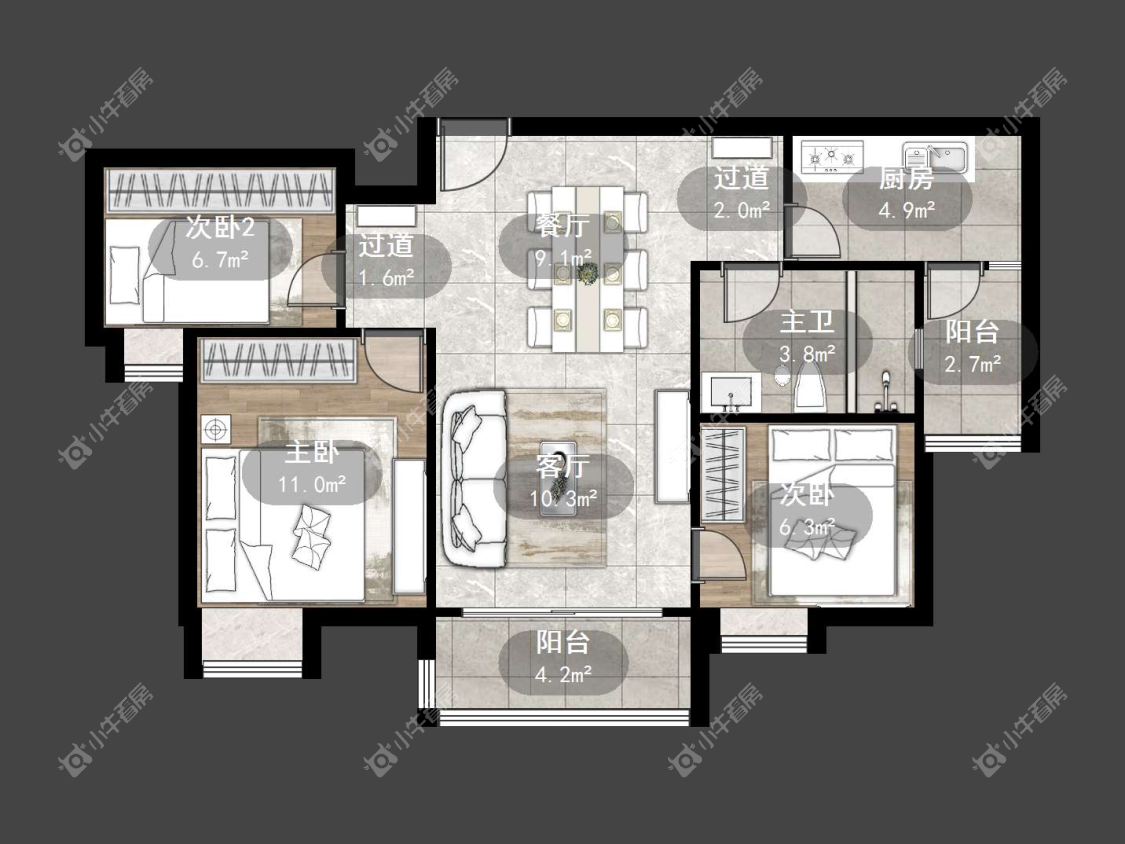 镇江碧桂园在售二手房源户型图_小牛看房