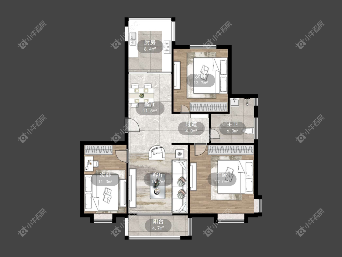 镇江新香草苑在售二手房源户型图_小牛看房