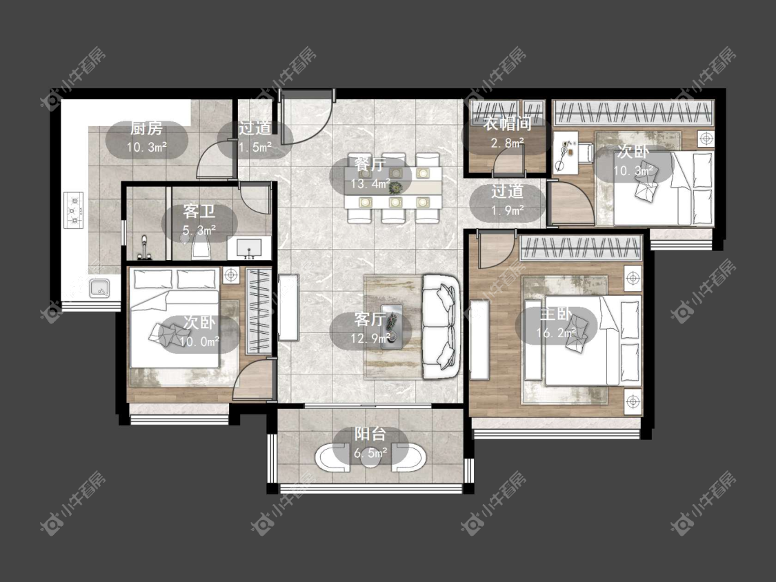 镇江恒大城在售二手房源户型图_小牛看房