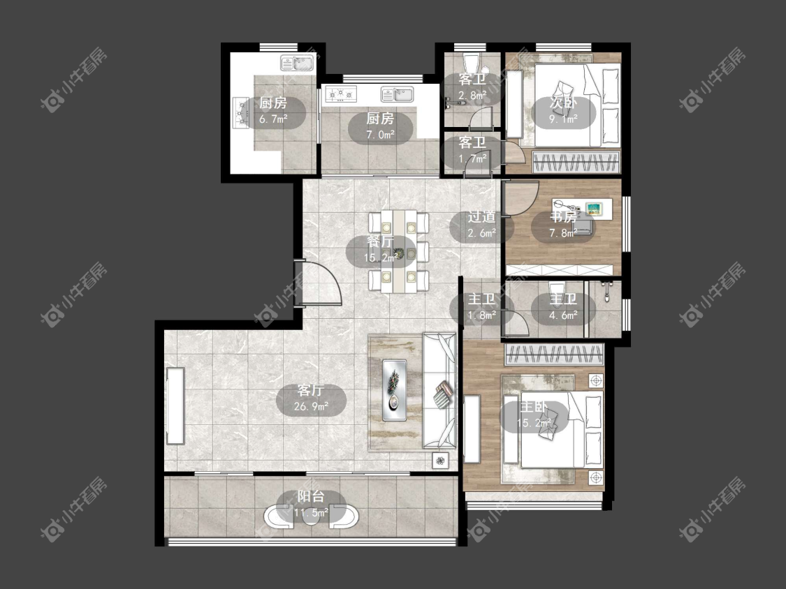镇江桃源里在售二手房源户型图_小牛看房