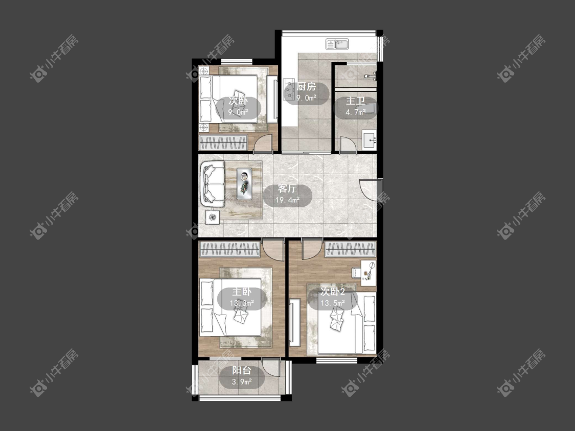 镇江金宛新村在售二手房源户型图_小牛看房
