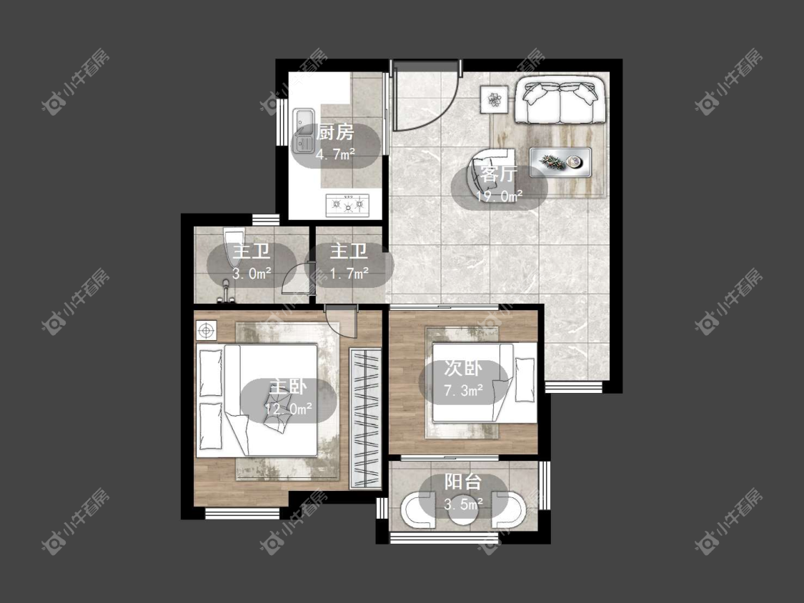 镇江荣城国际一期在售二手房源户型图_小牛看房