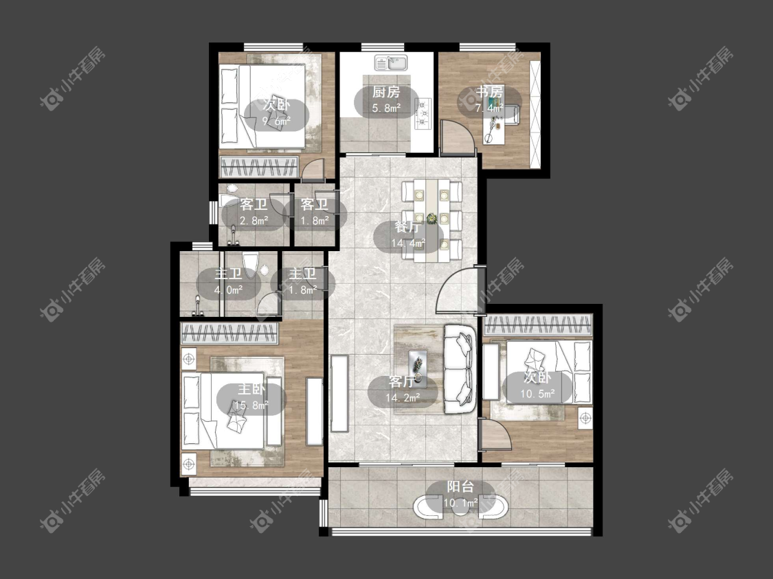 镇江桃源里在售二手房源户型图_小牛看房