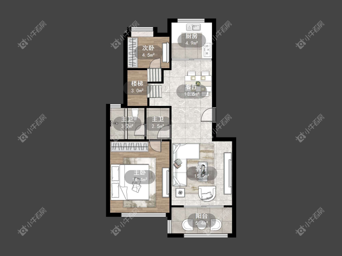 镇江江南人家在售二手房源户型图_小牛看房