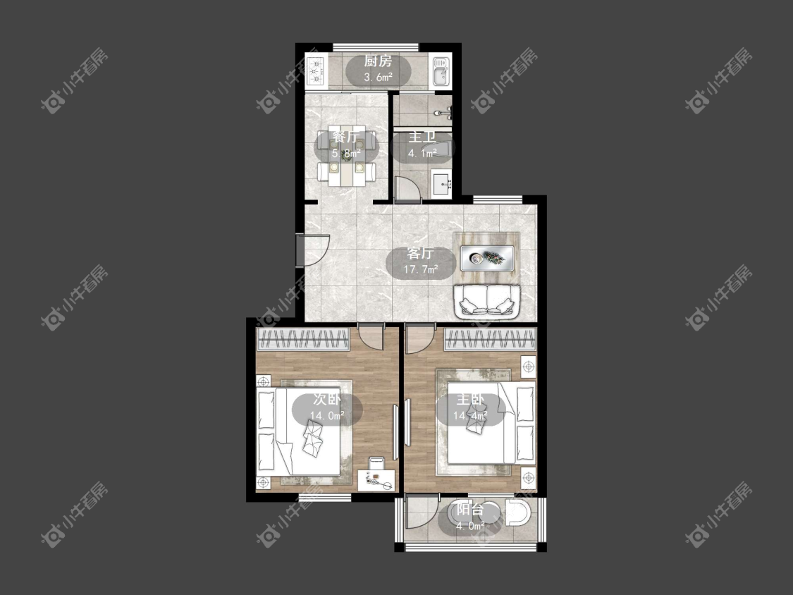 镇江台阳小区在售二手房源户型图_小牛看房