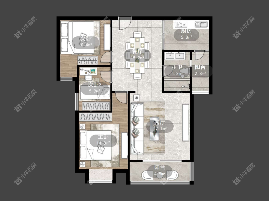 镇江凤凰国际在售二手房源户型图_小牛看房