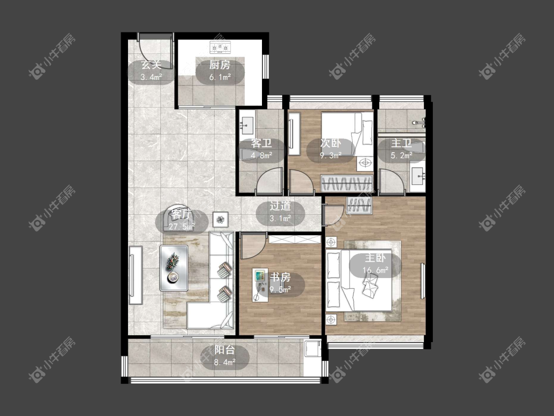 镇江碧桂园樾府在售二手房源户型图_小牛看房
