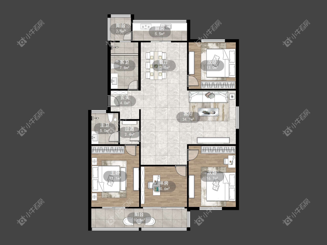 镇江云九新村在售二手房源户型图_小牛看房
