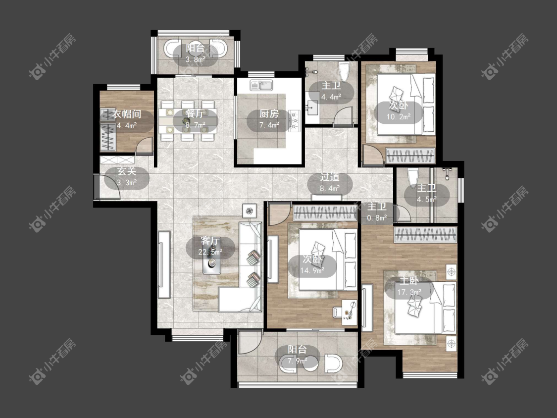 镇江国信宜和在售二手房源户型图_小牛看房