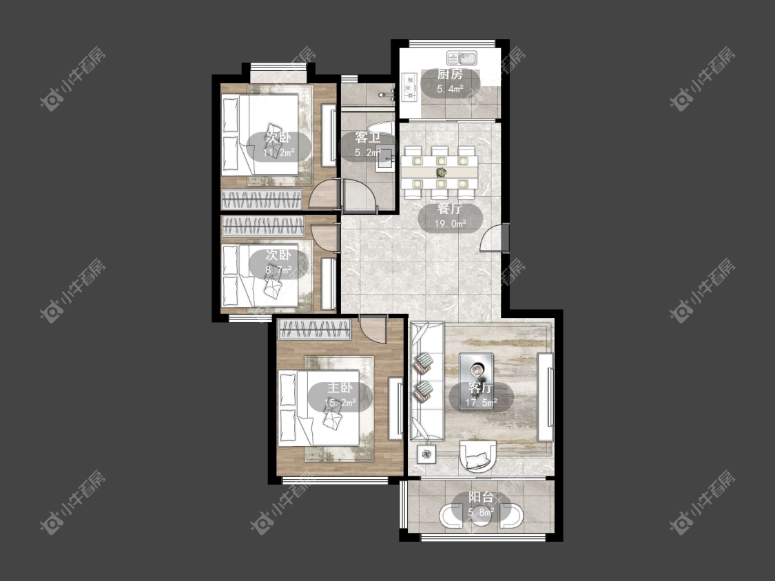 镇江练湖新城在售二手房源户型图_小牛看房