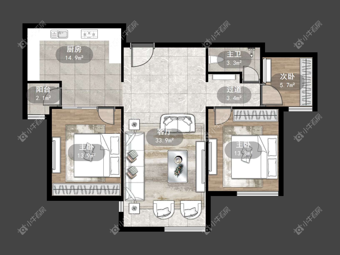 镇江天悦名城在售二手房源户型图_小牛看房