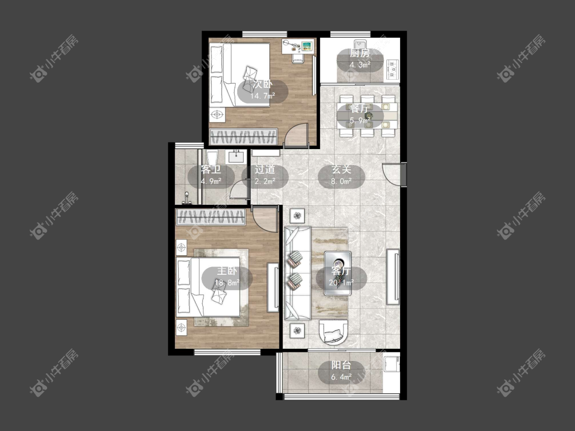 镇江碧水兰庭在售二手房源户型图_小牛看房