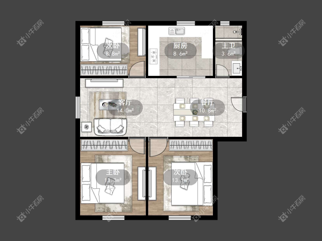 镇江河滨新村（丹阳）在售二手房源户型图_小牛看房