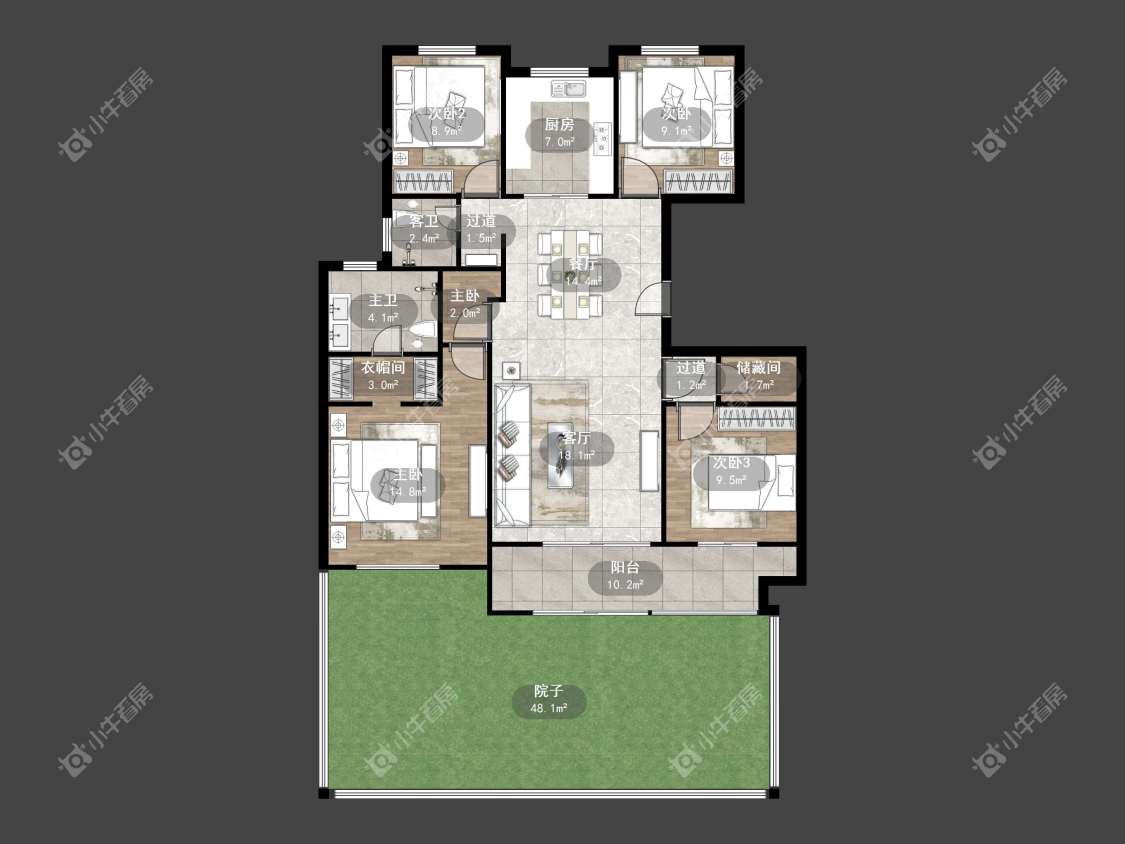 镇江中南熙悦城中南二期在售二手房源户型图_小牛看房