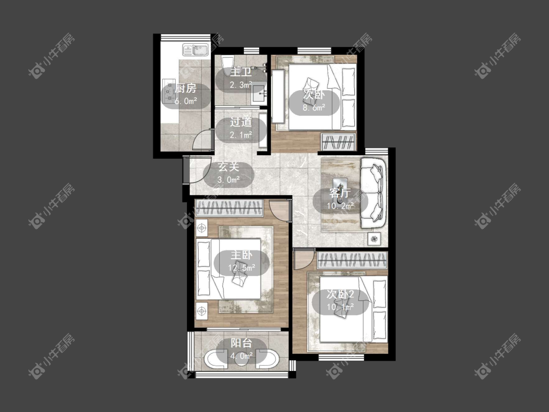 镇江华南新村在售二手房源户型图_小牛看房