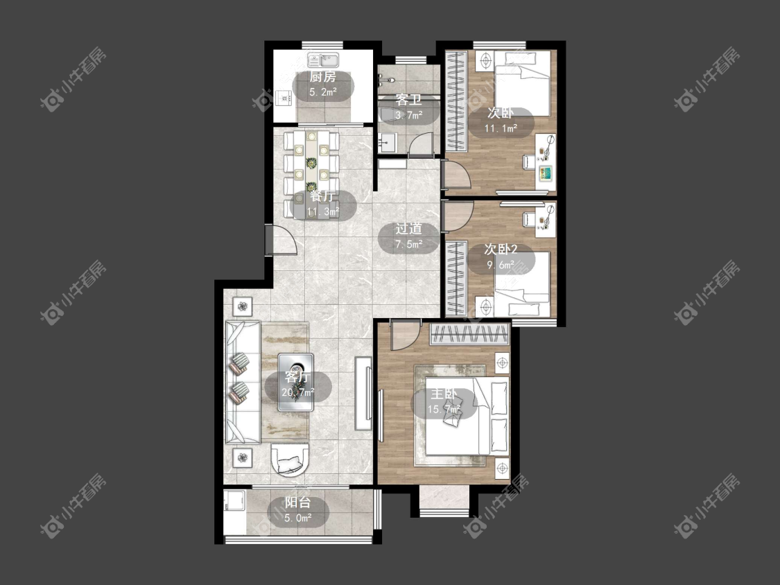 镇江和谐里在售二手房源户型图_小牛看房