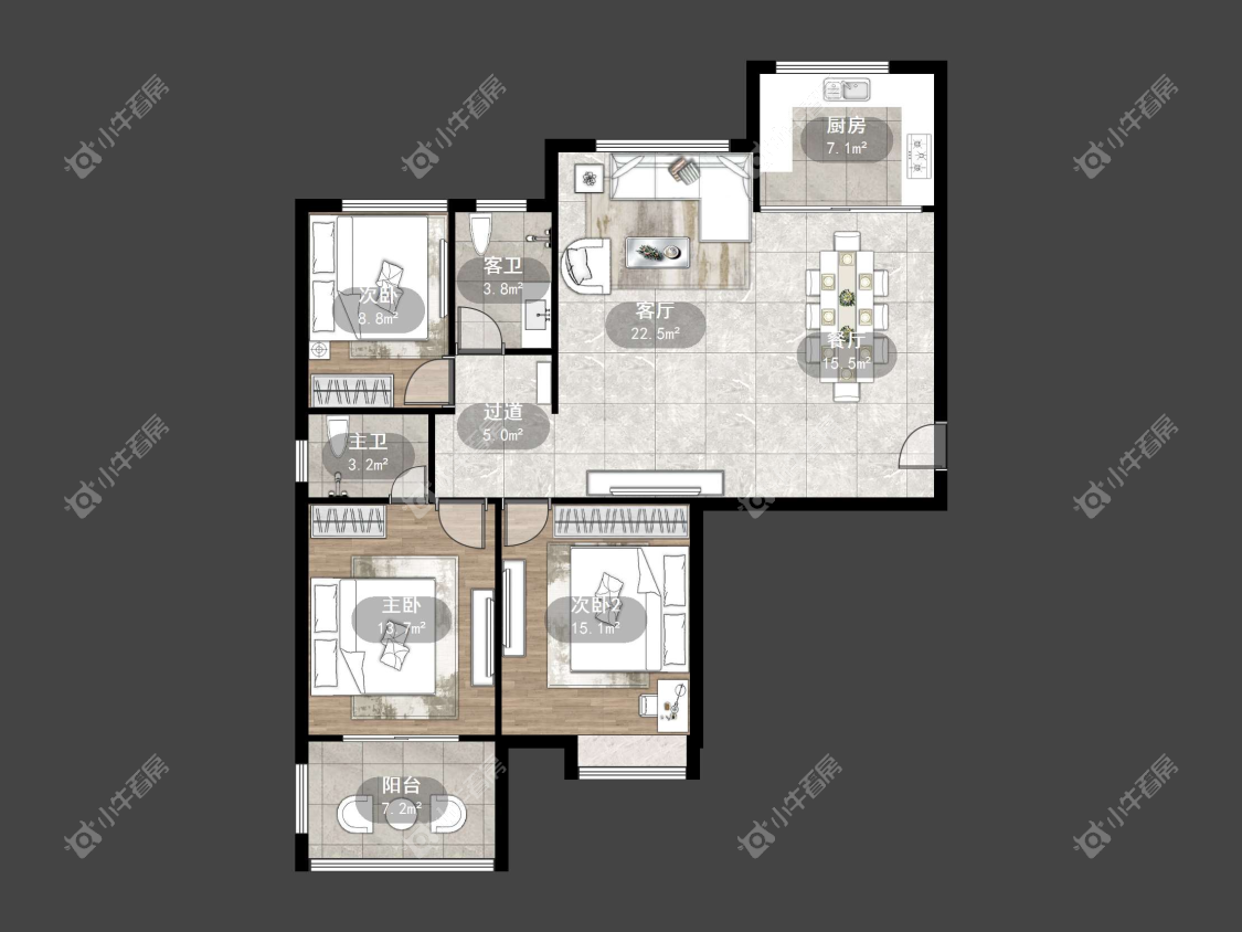 镇江金鼎城市花园在售二手房源户型图_小牛看房