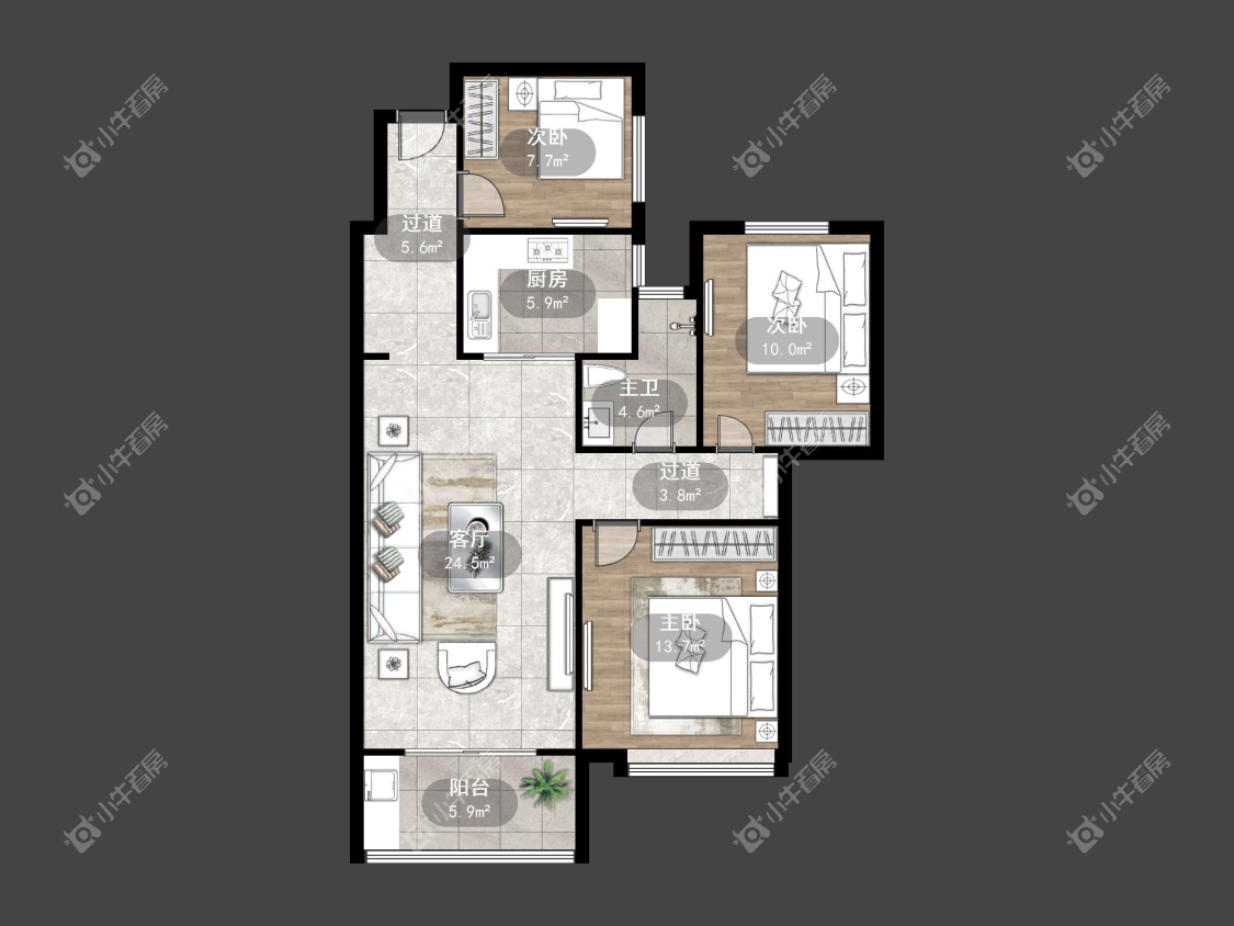 镇江万善上院在售二手房源户型图_小牛看房
