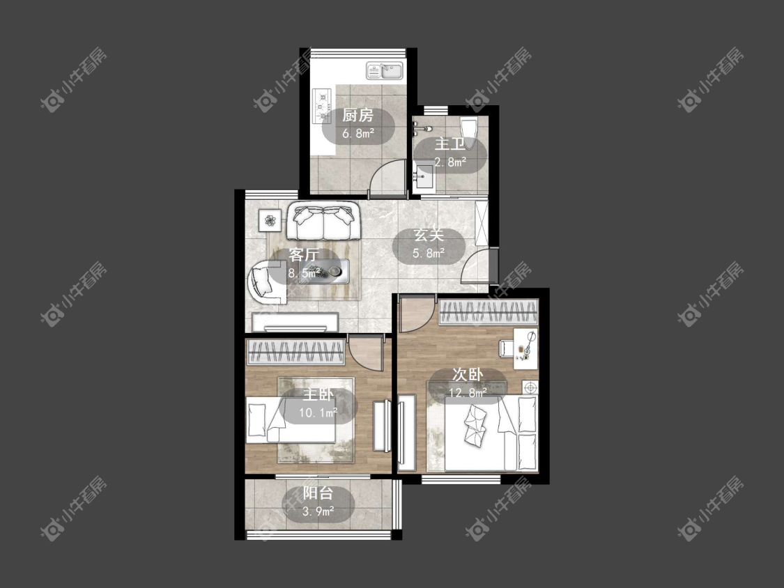 镇江万善园一村在售二手房源户型图_小牛看房