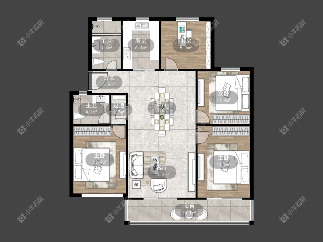 镇江新家园在售二手房源户型图_小牛看房