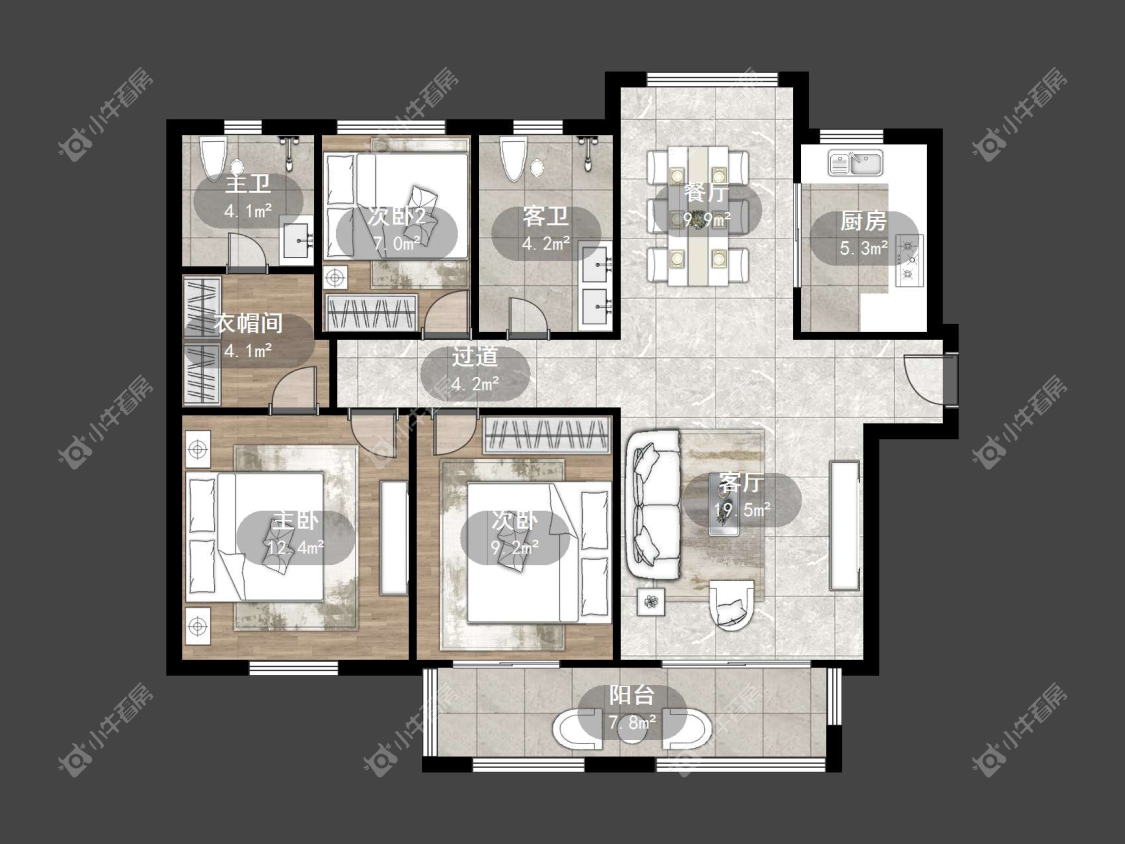 镇江吾悦华府（丹阳）在售二手房源户型图_小牛看房