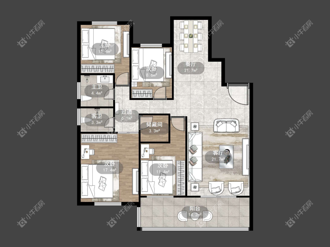 镇江天怡紫宸在售二手房源户型图_小牛看房