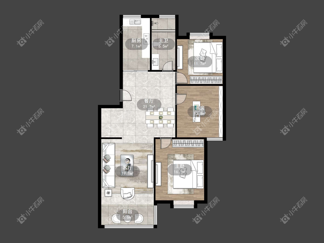 镇江中心嘉园在售二手房源户型图_小牛看房