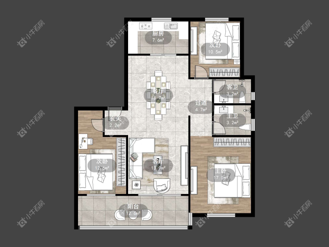 镇江天怡天瑞宸在售二手房源户型图_小牛看房