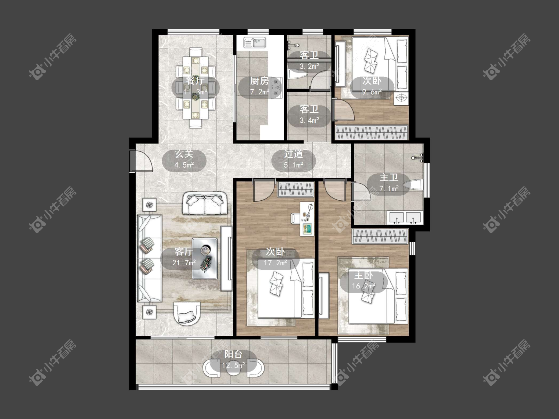 镇江凤凰郡在售二手房源户型图_小牛看房