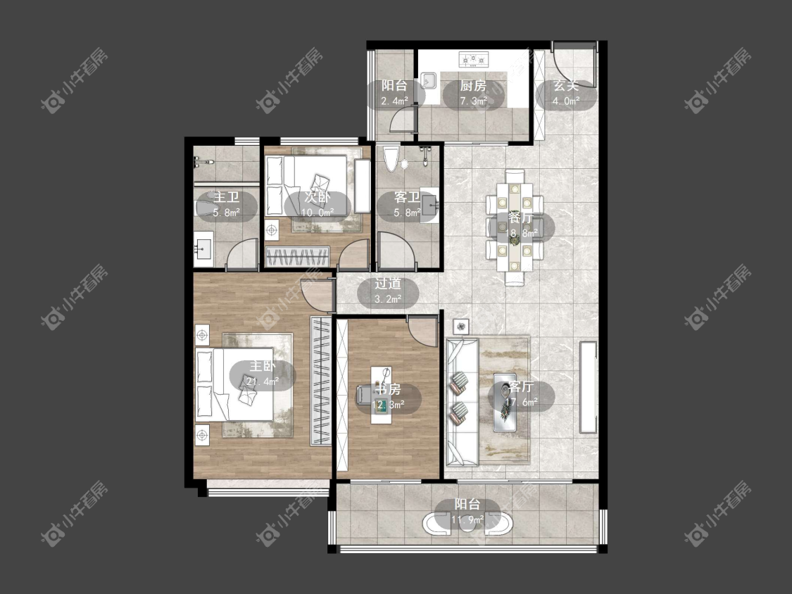 镇江凤熹台在售二手房源户型图_小牛看房
