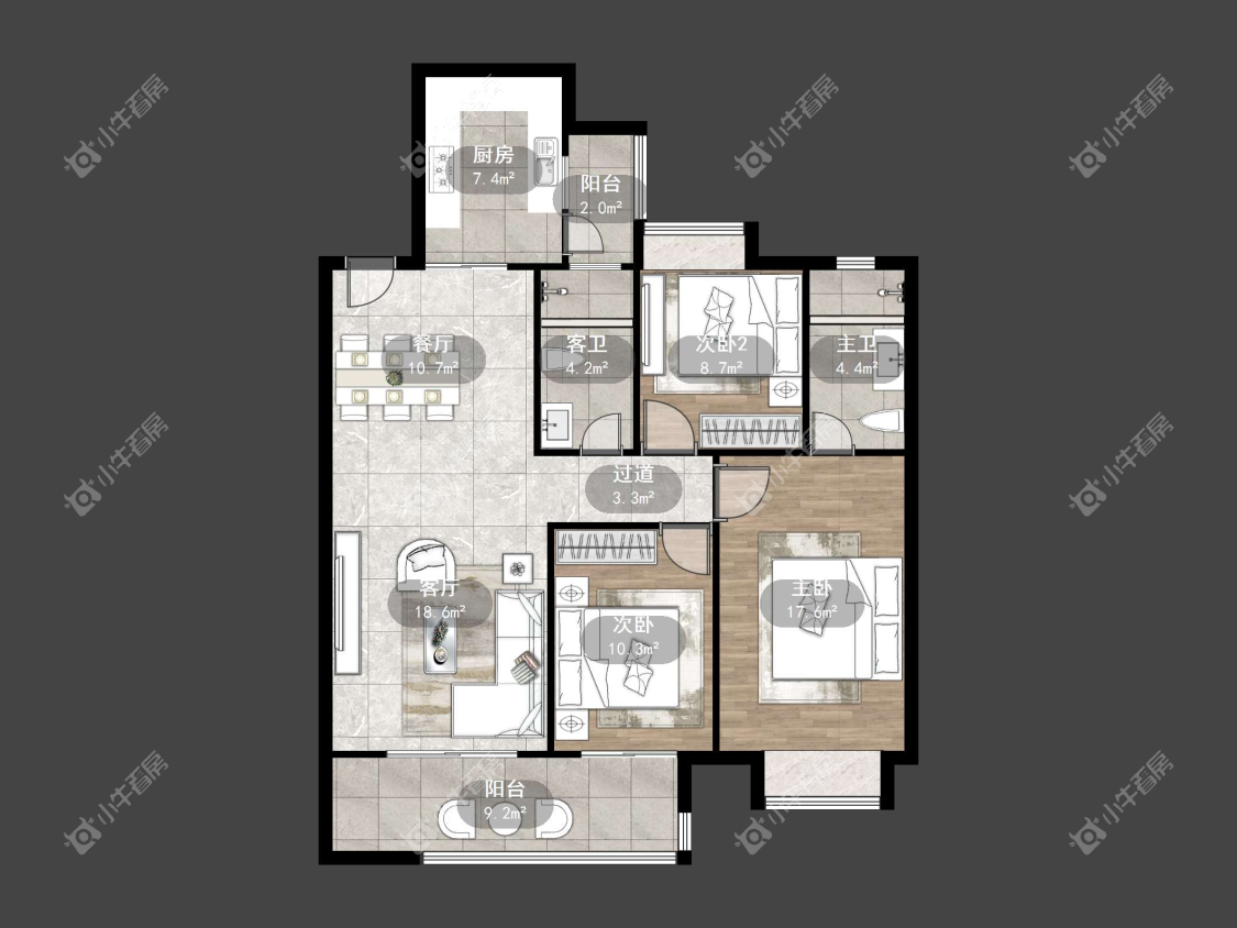 镇江万善上院在售二手房源户型图_小牛看房