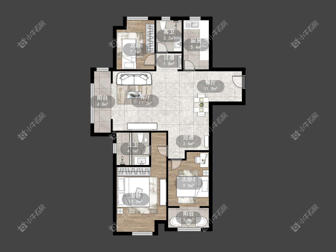 镇江吾悦华府（丹阳）在售二手房源户型图_小牛看房